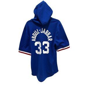 NEW Milwaukee Bucks Kareem Abdul-Jabbar All Star West Mesh Hoodie with sleeves,